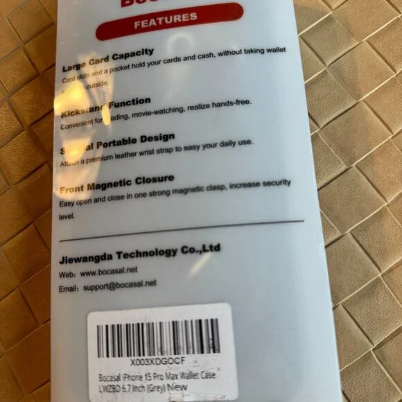 Bocasal iPhone15 Pro Max Wallet Case 6.7" New - Picture 2 of 5